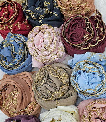 Royal Embroidery Hijab Shawl